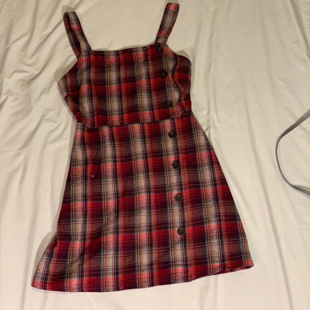 red plaid dress